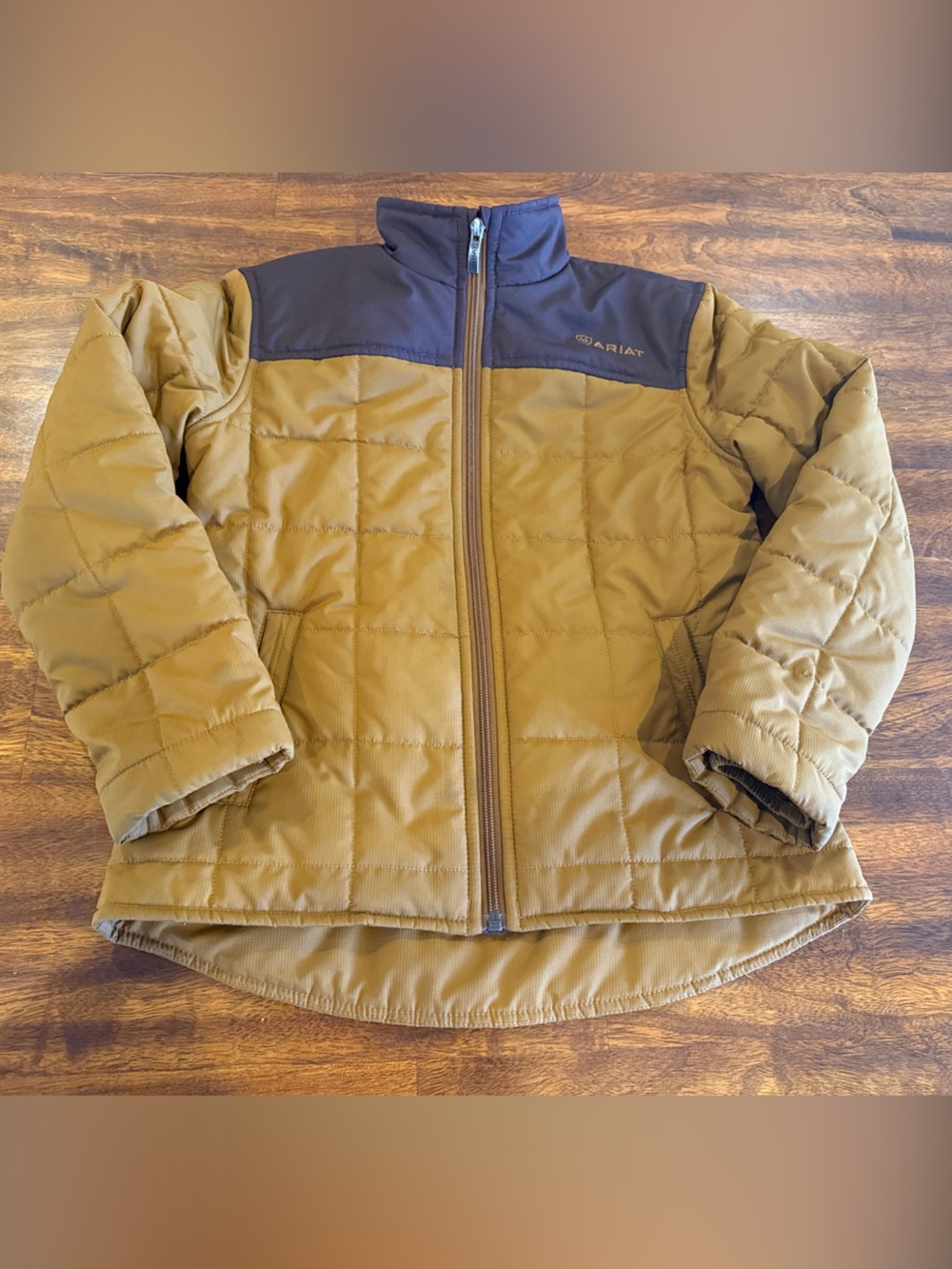 Ariat Youth Outdoor Quilted Jacket in Tan